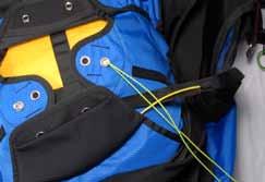 Adjustable reserve parachute pocket.
