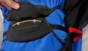 parachute pocket securely Position the handle in its folding
