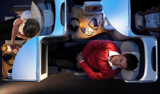 Business Class air travel will never be the same again A380 Business Class How you spend your journey in Business Class on the A380 is up to you: lie flat in your massage seat, enjoy the wireless