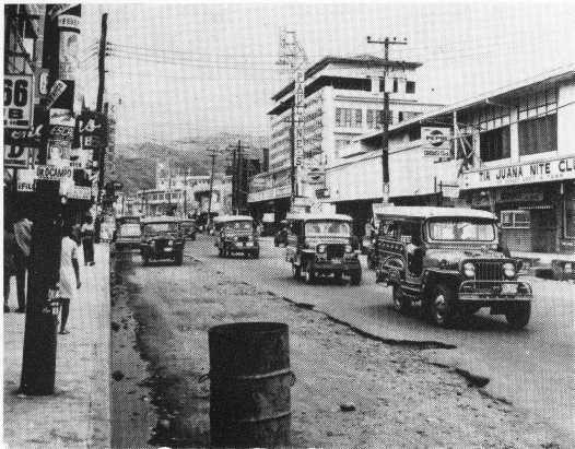 Main Street Olongapo with Jeepneys Dime Divers from the Causeway Oh really!