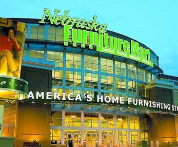 Nebraska Furniture Mart, Warren Buffett s 1 million + SF home furnishing and electronics mecca, and is the retailer s top sales venue in the country.