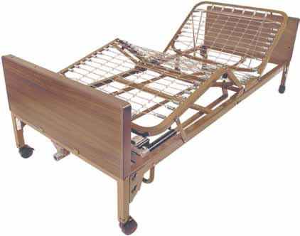The easy-to-use hand pendant electrically controls the positioning of the upper body, knees, and overall height of the bed frame to provide maximum comfort and versatility for the patient or