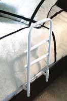.. Trapeze Bar, Triangle, Chains and Clamps, 1/cs Atractive Silver Vein Finish. Mounts easily to metal frame headboards and its most major manufacturers.