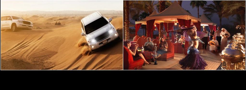 Experience the adrenaline rush of dune bashing as you enjoy an exhilarating ride up and down gigantic sand dunes.