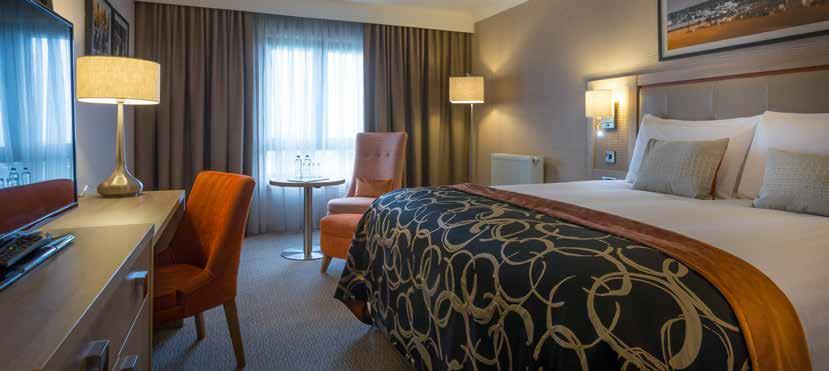 Our Executive Rooms Experience the luxury of our executive rooms after a busy day in Dublin city. These rooms boast a super king-sized bed and a spacious seating area.