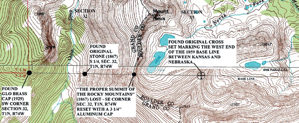 Quad map indicates respective locations of various reference points.