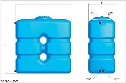 vodu Rezervoari CP serije su izrađeni od polietilena (LLDPE), laki su za transport, otporni na ekstremne temperaturne razlike
