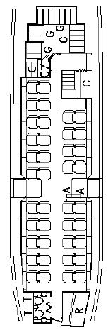 56 AMCPAM24-2V3_ADD-C 6 SEPTEMBER 2011 8.2.1.3. Compartment Dimensions. Figure 8.5. Typical Upper Deck Passenger Configurations 400.