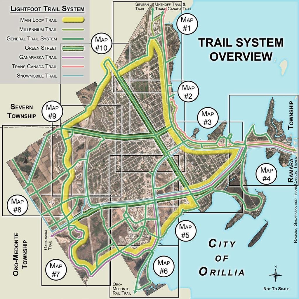 located on roads that cross the trail. Trail Interpretive Plan The Lightfoot Trail System should be used to showcase the history of Orillia.