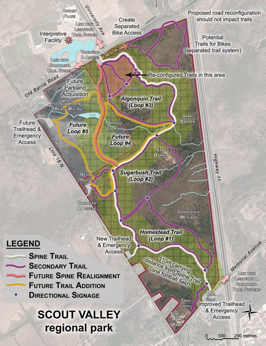 Proposed Trail Network for Scout Valley Orillia