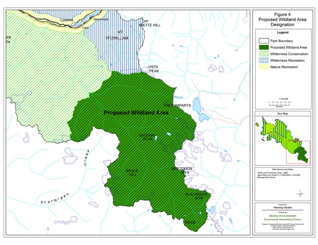 Figure 4: Proposed Fraser River Headwaters Designated