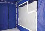 Using the same 300g polyester with PVC coating as the canopies, the wall kits are a
