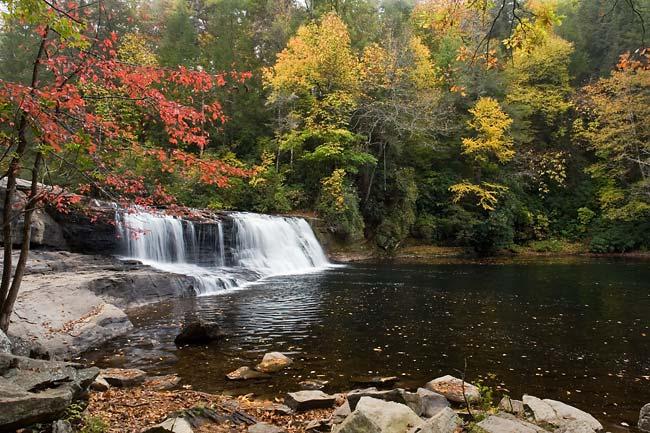 Waterfall Hike DuPont State Forest Forty miles south west of Asheville near Brevard, our top pick is a 3-mile round trip easy hike to three beautiful waterfalls.