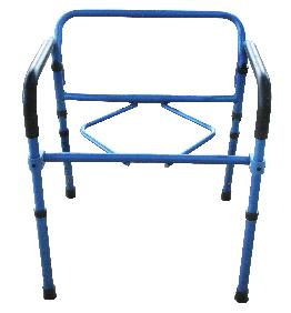 commode reduces the number of items carried. Durable plastic snap-on seat with lid.