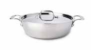 Stainless Collection Continued SAUTÉ PANS W/LID Deeper than a Fry Pan, the Sauté Pan features a large surface area with tall, straight sides offering the capability to brown or sear, then deglaze or