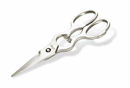 SPECIAL Kitchen Shears Made with heavy brushed stainless steel, All-Clad s Kitchen Shears have finely honed edges and a micro-serrated upper blade to provide precision cutting.
