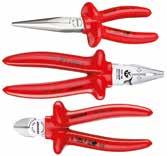 586 587 VDE S 8003 VDE PLIERS SET WITH VDE DIPPED INSULATION 3 pieces Packed in environmentally-friendly cardboard box Handles with VDE dipped insulation up to 1000