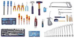588 589 S 1023 TOOL ASSORTMENT FOR MECHANICAL ENGINEERS 120 pieces Practical entry-level toolset The range includes mechanical and electrical engineering tools Suitable to fit in GEDORE tool trolley