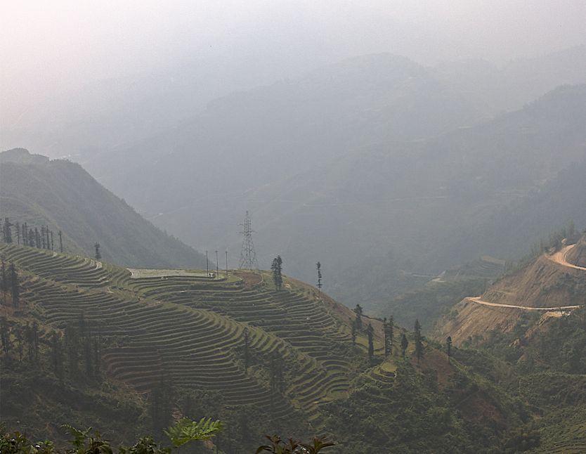 A short trek through the countryside around Sapa revealed the highly terraced and