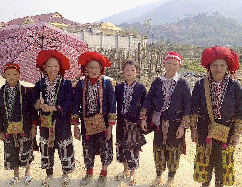 The Red Dzao people in Ta Phin village, a