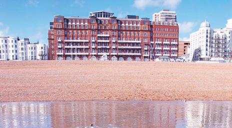 Places to stay Hilton Brighton Metropole This elegant Victorian hotel benefits from a prime position on the seafront, uninterrupted sea views and has recently received a total refurbishment.