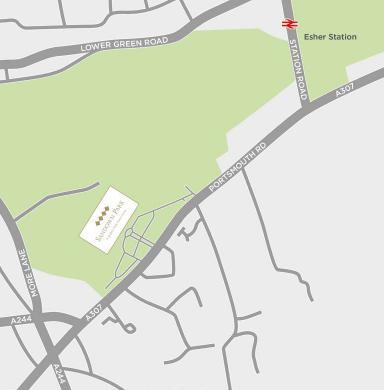 If using a Sat Nav, please enter Portsmouth Road rather than the Sandown Park postcode - this will bring you to our main car park which is just off the A307 (Esher High Street) and is directly in