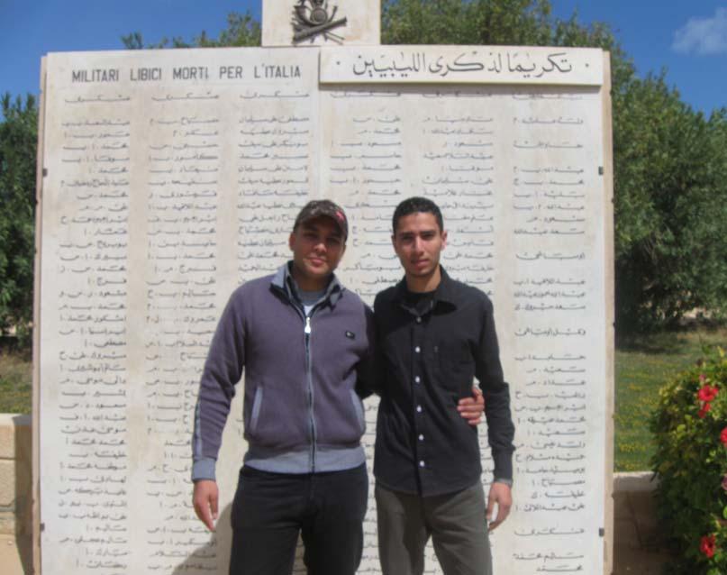 To the left of the entrance you can find the Libyan memorial made for honoring the Libyans who fought side by side with the Italians and fallen down, so that the fallen Libyans rest separate from