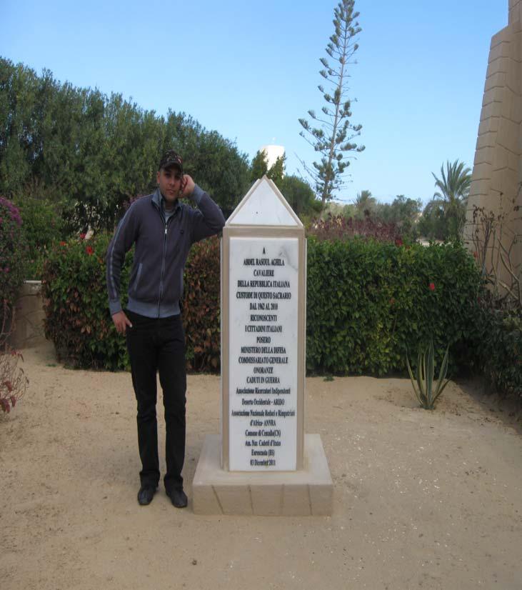 also, the memorial Abd El-Rasoul Agila, the person who dedicated his life in guarding this cemetery and in 1951 Agila met with Paolo Caccia and became one of his best friends because of his well