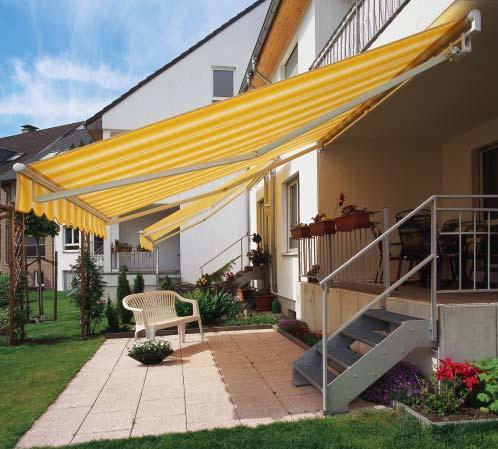 Open patio awnings Topas/ Topas MiniMax Topas with and without aluminium hood Topas with hood Topas without hood Technical details Max.