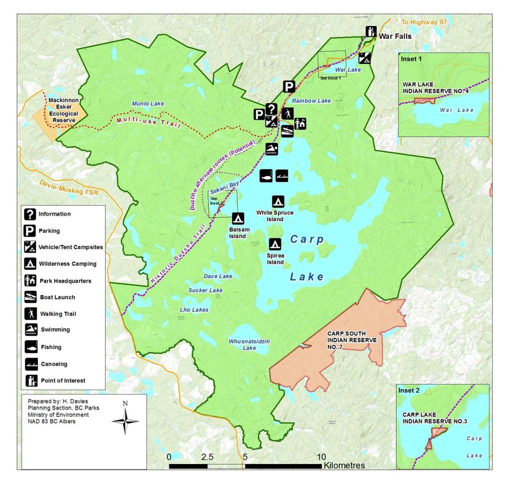 Figure 2: Map of Carp Lake Park 1.