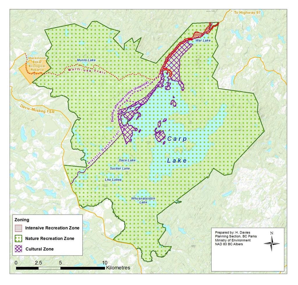 Figure 3: Zoning Map 4.0 Plan Implementation 4.1 Implementation Plan BC Parks will seek project specific funding and partners to implement high priority strategies.