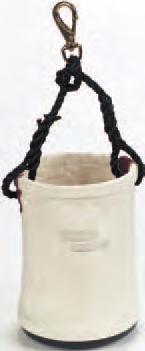 Length Depth 95342 19" 15" NEW! STRAIGHT WALL UTILITY BUCKETS Rugged No. 4 white canvas. Polypropylene rope handles reinforced at top ring.