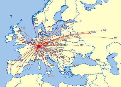 United s Washington - Frankfurt Percent local is only 17% as two major Star Alliance Hubs are connected Passengers/Day Source: IATA O&D Orig Dest Pax Orig Dest Pax Orig Dest Pax IAD FRA 69.
