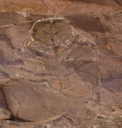 These majestic cave paintings include floor-to-ceiling, multi-layered red and black monos (or human figures), as well as depictions of creatures such as birds, deer, big-horned sheep,