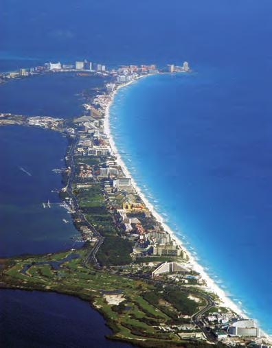 Thinkstock / Ablestock.com In just 35 years, Cancun has grown from a small fishing village to the largest resort destination in Mexico.
