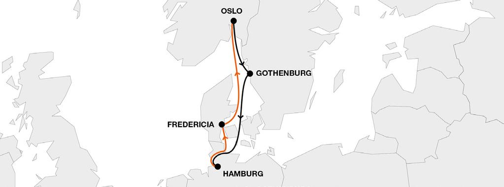 Nordic Short Sea GTE Gothenburg Express Key Service Strengths Own weekly direct service Connectivity to HL global network via hub