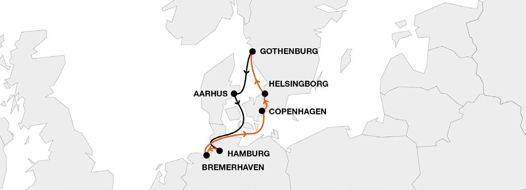 both hubs Hamburg and Bremerhaven Transit times Catering for Swedish and