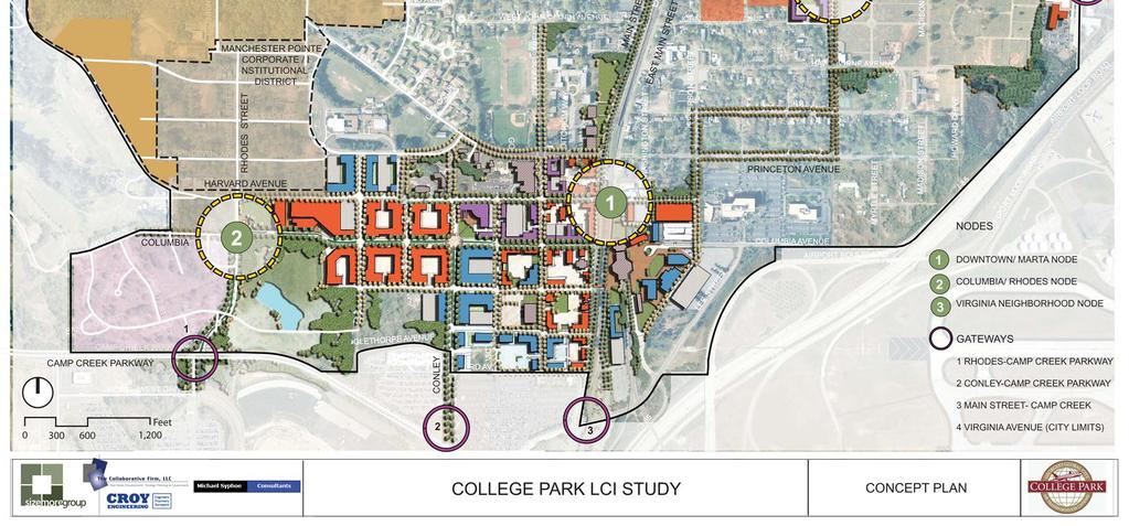 Atlanta Regional Commission s Livable Centers Initiative Concept for Downtown College Park 1) Historic