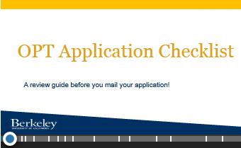 Final check of your OPT application Want to review all your documents in detail before mailing them to USCIS?