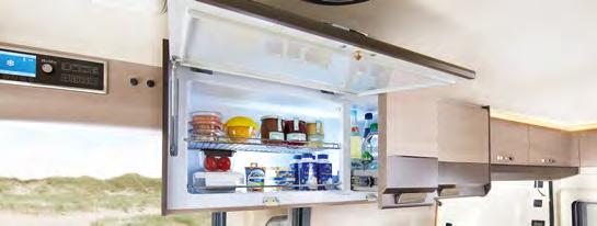 (Exclusively available in the LED light package) SlimLine refrigerator The new SlimLine refrigerator developed and patented by Hobby is discreetly hidden away
