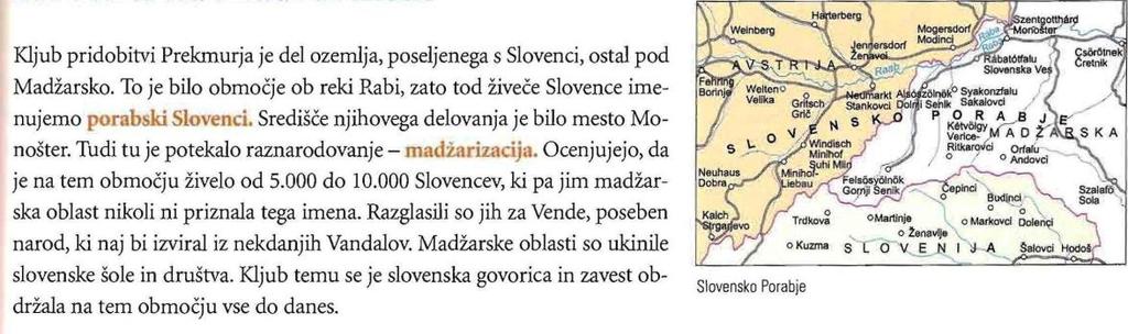 5. SLOVENCI NA MADŽARSKEM Naloga: Preberite spodnje besedilo in podčrtaj glavne značilnosti življenja Slovencev na Madžarskem. 6.