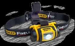 Stanley FatMax jobsite headlamp 80 Lumens of bright white light. Durable construction provides 2 meter impact resistance. Rotating head allows light to be shined where needed. 9.