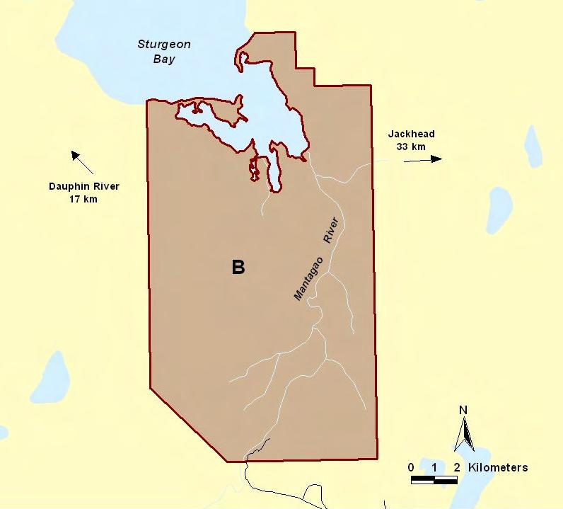 Drawn from Director of Surveys Plan # 20119 Sturgeon Bay Land Use Category Backcountry (B) Size: 14,490 ha or 100% of the park reserve.