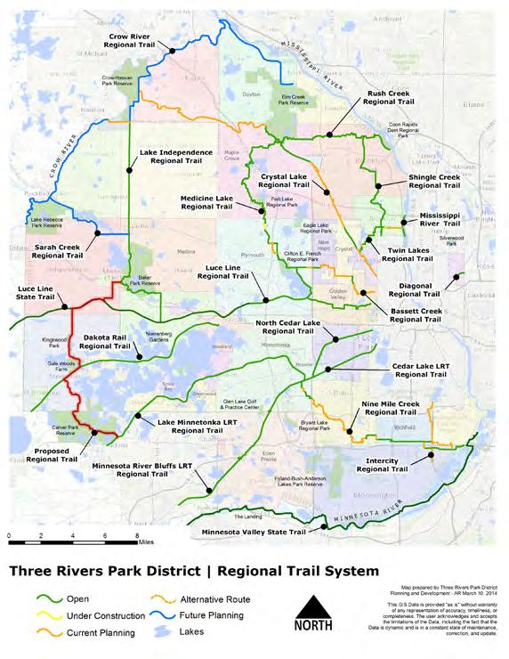 The Insert Name Regional Trail will expand recreational access to park and trail facilities, residential neighborhoods, commercial nodes and downtown Maple Plain - which in turn supports bicycle and
