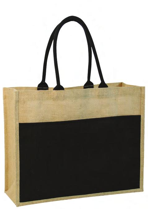 Jute carry all 100% natural jute with plastic laminate inner,