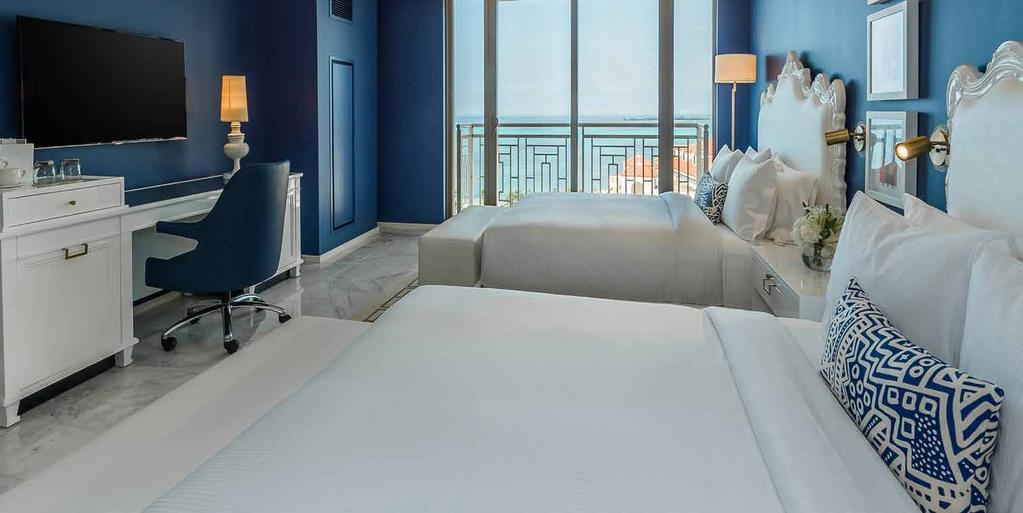 ACCOMODATIONS Grand Hyatt Baha Mar features 1,800 opulent rooms and suites with contemporary décor, high-end amenities and views of the resort s water features, golf