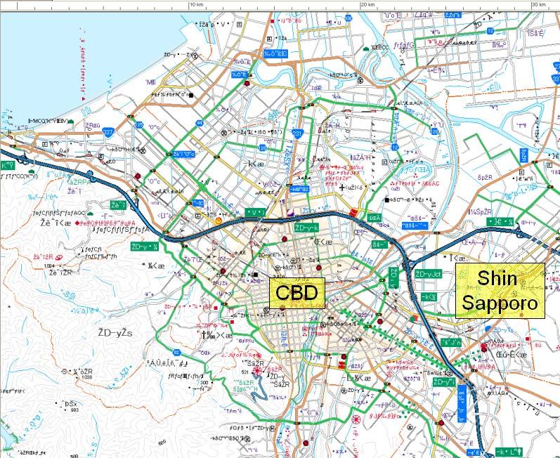 I had previously learned, in Seoul, that serious urban touring required using maps in the local language. Fortunately, Japan is well endowed with respect to urban maps.