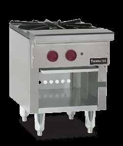 The jet burner stock pot comes with a powerful 135,000 BTU/hr jet burner. All stainless steel exterior, including cabinet base.