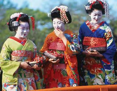 PRSRT STD U.S. Postage PAID Hayward, CA Permit No. 2 Maiko, apprentice geiko, are recognized by their kanzashi (hair ornaments) and colorful kimonos.