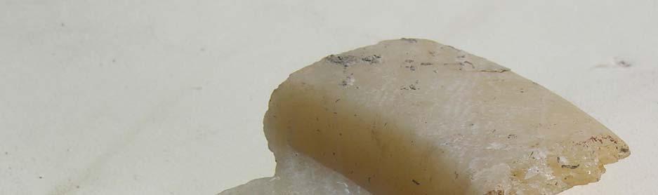 Fig.16: Fragment of alabaster plate, 4 th Cent. BC, from square K21. Parts of the temple have been reinscribed in the reign of Ramses IV.
